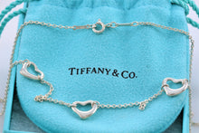 Load image into Gallery viewer, Tiffany &amp; Co. Elsa Peretti Silver Triple Open Heart Necklace
