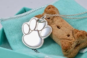 Tiffany & Co. Silver Dog paw Necklace 1999