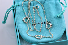 Load image into Gallery viewer, Tiffany &amp; Co. Elsa Peretti Silver Triple Open Heart Necklace
