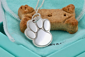 Tiffany & Co. Silver Dog paw Necklace 1999