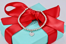 Load image into Gallery viewer, Return To Tiffany &amp; Co. Silver Mini Heart 4mm Bead 7&quot; Bracelet
