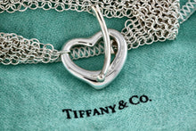 Load image into Gallery viewer, Tiffany &amp; Co. Elsa Peretti Silver Mesh Open Heart Toggle 7.5&quot; Bracelet
