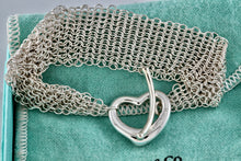 Load image into Gallery viewer, Tiffany &amp; Co. Elsa Peretti Silver Mesh Open Heart Toggle 7.5&quot; Bracelet
