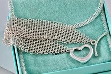 Load image into Gallery viewer, Tiffany &amp; Co. Elsa Peretti Silver Mesh Open Heart Toggle 7.5&quot; Bracelet
