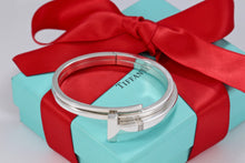 Load image into Gallery viewer, Tiffany &amp; Co. T Wrap Square Diamond Bangle Bracelet
