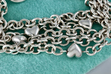 Load image into Gallery viewer, Tiffany &amp; Co. Silver Multi Heart 8mm Chain Link Toggle 8&quot; Bracelet
