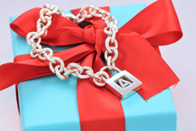 Load image into Gallery viewer, Tiffany &amp; Co. Silver Letter &quot;A&quot; Padlock Bracelet
