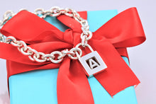 Load image into Gallery viewer, Tiffany &amp; Co. Silver Letter &quot;A&quot; Padlock Bracelet
