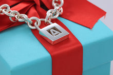 Load image into Gallery viewer, Tiffany &amp; Co. Silver Letter &quot;A&quot; Padlock Bracelet
