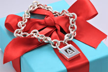 Load image into Gallery viewer, Tiffany &amp; Co. Silver Letter &quot;A&quot; Padlock Bracelet
