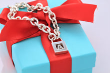 Load image into Gallery viewer, Tiffany &amp; Co. Silver Letter &quot;A&quot; Padlock Bracelet
