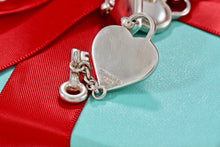 Load image into Gallery viewer, Tiffany &amp; Co. 18K Gold &amp; Silver Interlocking Heart Keyhole Padlocks Key Toggle Bracelet
