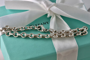Tiffany & Co. Silver Italy 5mm Link Clasp 7.5" Bracelet
