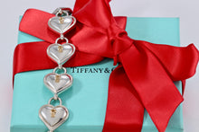 Load image into Gallery viewer, Tiffany &amp; Co. 18K Gold &amp; Silver Interlocking Heart Keyhole Padlocks Key Toggle Bracelet
