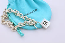 Load image into Gallery viewer, Tiffany &amp; Co. Silver Letter &quot;A&quot; Padlock Bracelet
