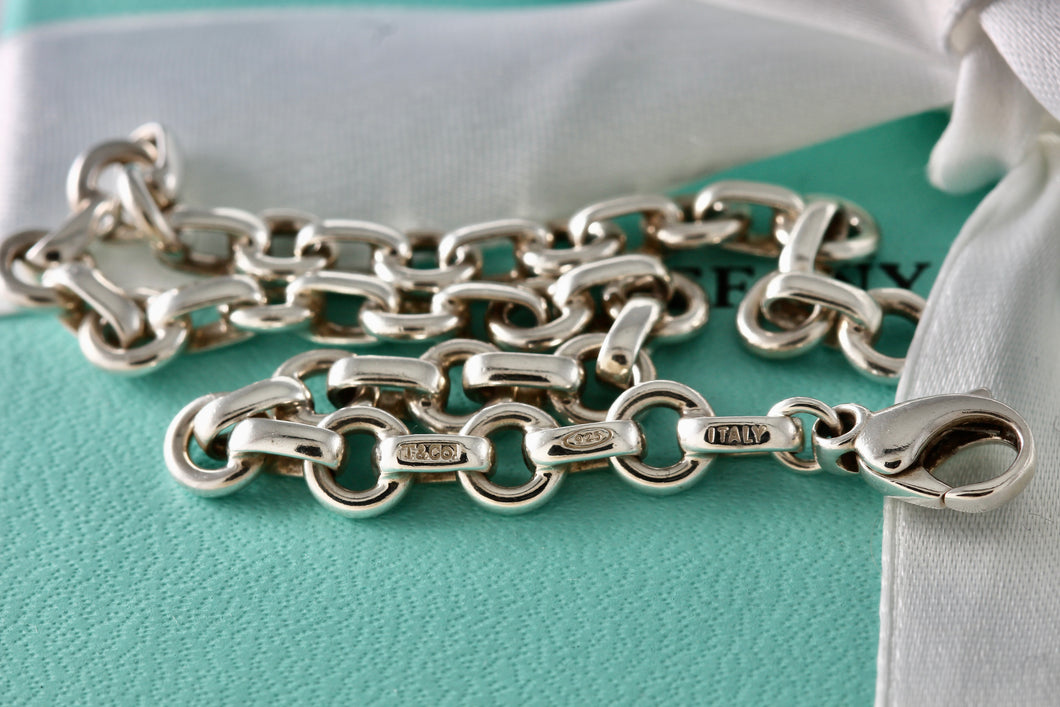 Tiffany & Co. Silver Italy 5mm Link Clasp 7.5