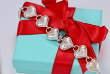 Load image into Gallery viewer, Tiffany &amp; Co. 18K Gold &amp; Silver Interlocking Heart Keyhole Padlocks Key Toggle Bracelet
