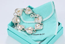 Load image into Gallery viewer, Tiffany &amp; Co. 18K Gold &amp; Silver Interlocking Heart Keyhole Padlocks Key Toggle Bracelet
