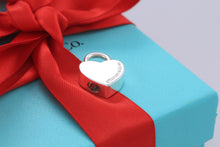 Load image into Gallery viewer, Tiffany &amp; Co. Silver Notes &#39;&#39;I Love You&#39;&#39; Heart Padlock Pendant
