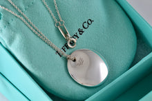 Load image into Gallery viewer, Tiffany &amp; Co. Elsa Peretti Silver Medium 24mm Circle Disc Pendant 16&quot; Necklace
