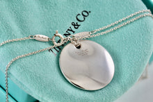 Load image into Gallery viewer, Tiffany &amp; Co. Elsa Peretti Silver Medium 24mm Circle Disc Pendant 16&quot; Necklace
