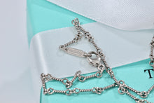 Load image into Gallery viewer, Tiffany &amp; Co. Platinum Diamond Heart Drop Pendant Twist Wire Chain Necklace
