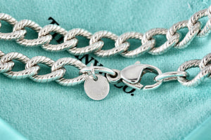 Tiffany & Co. Silver Twisted Cable Link Chain 17" Necklace