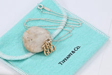 Load image into Gallery viewer, Tiffany &amp; Co. 14K Gold &quot;Try God&quot; Pendant w/Silver Chain Necklace
