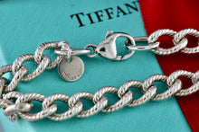 Load image into Gallery viewer, Tiffany &amp; Co. Silver Twisted Cable Link Chain 7.5&quot; Bracelet
