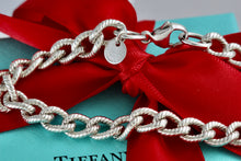Load image into Gallery viewer, Tiffany &amp; Co. Silver Twisted Cable Link Chain 7.5&quot; Bracelet
