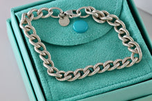 Load image into Gallery viewer, Tiffany &amp; Co. Silver Twisted Cable Link Chain 7.5&quot; Bracelet
