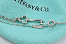 Load image into Gallery viewer, Tiffany &amp; Co. Silver Mini Trefoil Key Pendant Necklace
