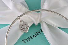 Load image into Gallery viewer, Return To Tiffany &amp; Co. Silver Mini Heart Tag Bangle Bracelet *CUSTOM*
