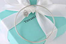 Load image into Gallery viewer, Return To Tiffany &amp; Co. Silver Mini Heart Tag Bangle Bracelet *CUSTOM*
