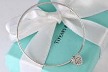 Load image into Gallery viewer, Return To Tiffany &amp; Co. Silver Mini Heart Tag Bangle Bracelet *CUSTOM*
