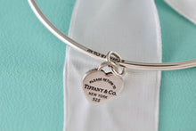 Load image into Gallery viewer, Return To Tiffany &amp; Co. Silver Mini Heart Tag Bangle Bracelet *CUSTOM*
