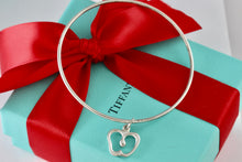 Load image into Gallery viewer, Tiffany &amp; Co. Elsa Peretti Silver Dangle Apple Bangle Bracelet *CUSTOM*
