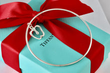 Load image into Gallery viewer, Tiffany &amp; Co. Elsa Peretti Silver Dangle Apple Bangle Bracelet *CUSTOM*
