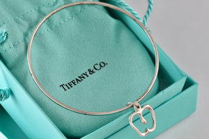 Tiffany & Co. Elsa Peretti Silver Dangle Apple Bangle Bracelet *CUSTOM*