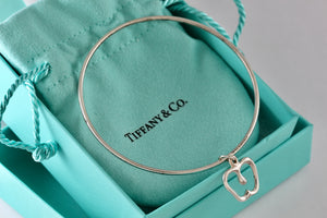 Tiffany & Co. Elsa Peretti Silver Dangle Apple Bangle Bracelet *CUSTOM*