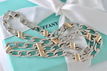 Load image into Gallery viewer, Tiffany &amp; Co. 18k Gold &amp; Silver Figaro Cuban Link 16&quot; Necklace
