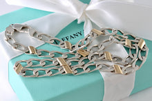 Load image into Gallery viewer, Tiffany &amp; Co. 18k Gold &amp; Silver Figaro Cuban Link 16&quot; Necklace
