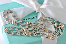 Load image into Gallery viewer, Tiffany &amp; Co. 18k Gold &amp; Silver Figaro Cuban Link 16&quot; Necklace
