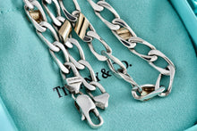 Load image into Gallery viewer, Tiffany &amp; Co. 18k Gold &amp; Silver Figaro Cuban Link 16&quot; Necklace
