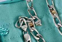 Load image into Gallery viewer, Tiffany &amp; Co. 18k Gold &amp; Silver Figaro Cuban Link 16&quot; Necklace
