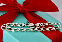 Load image into Gallery viewer, Tiffany &amp; Co. 18k Gold &amp; Silver Figaro Cuban Link 7&quot; Bracelet
