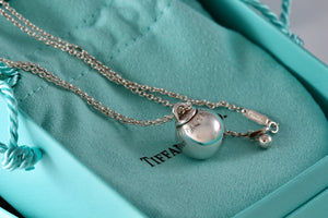 Tiffany & Co. Hardwear Silver Dangle Ball Bead Drop 12mm Pendant 18" Necklace