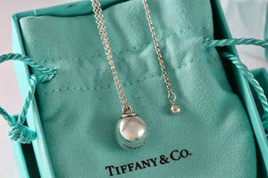 Tiffany & Co. Hardwear Silver Dangle Ball Bead Drop 12mm Pendant 18" Necklace