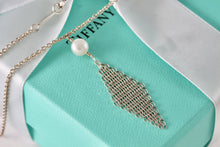 Load image into Gallery viewer, Tiffany &amp; Co. Elsa Peretti Silver Pearl Tassle Mesh 16&quot; Necklace
