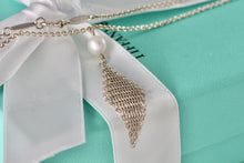 Load image into Gallery viewer, Tiffany &amp; Co. Elsa Peretti Silver Pearl Tassle Mesh 16&quot; Necklace
